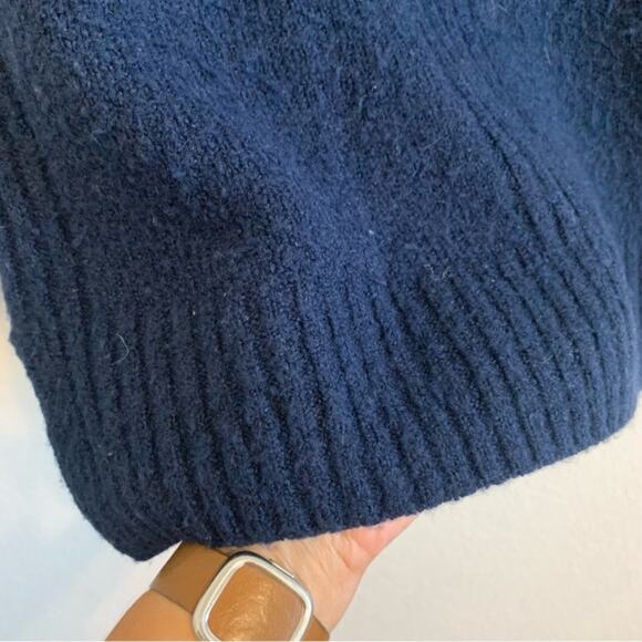 Marks & Spencer Navy Blue Crew Neck Pullover Sweater - Picture 3 of 5